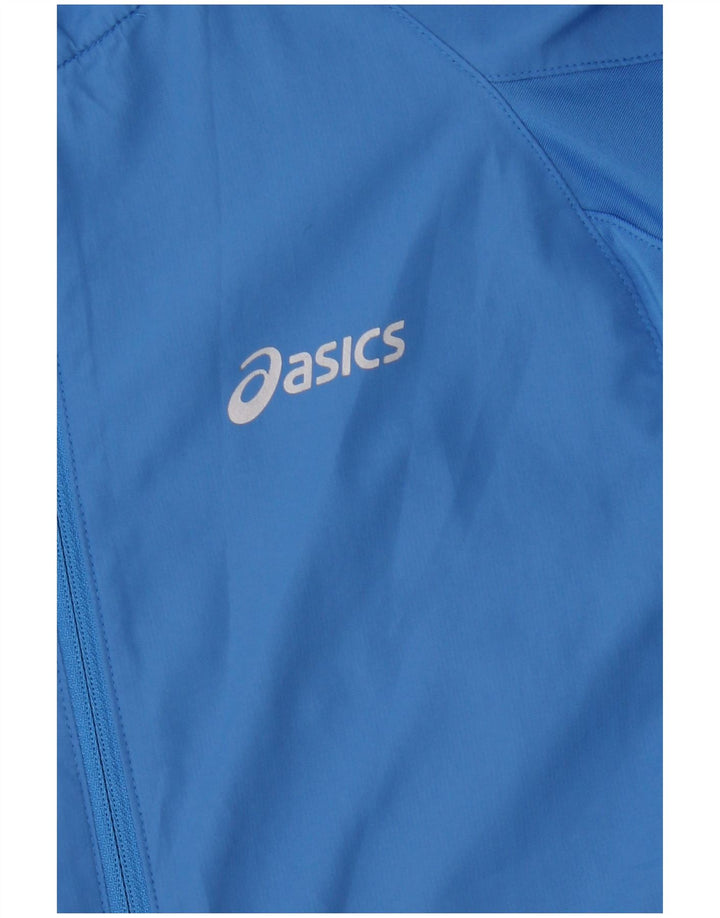 Asics Womens Tracksuit Top Jacket UK 8 Pequeno Azul