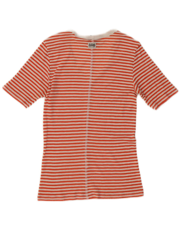 Camiseta feminina G-Star UK 4 XS listrada vermelha