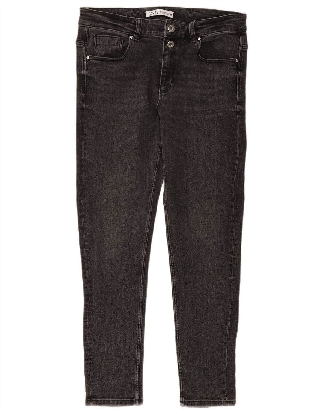 Zara Jeans Skinny Feminino EU 42 Grande W32 L27 Cinza