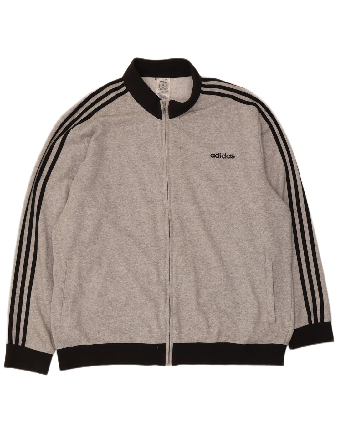 Adidas Mens Treino Top Jaqueta 2XL Cinza Colourblock Algodão