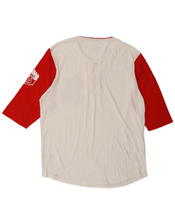 MAJESTIC Masculino St. Louis Cardinals Top gráfico manga 3/4 grande branco