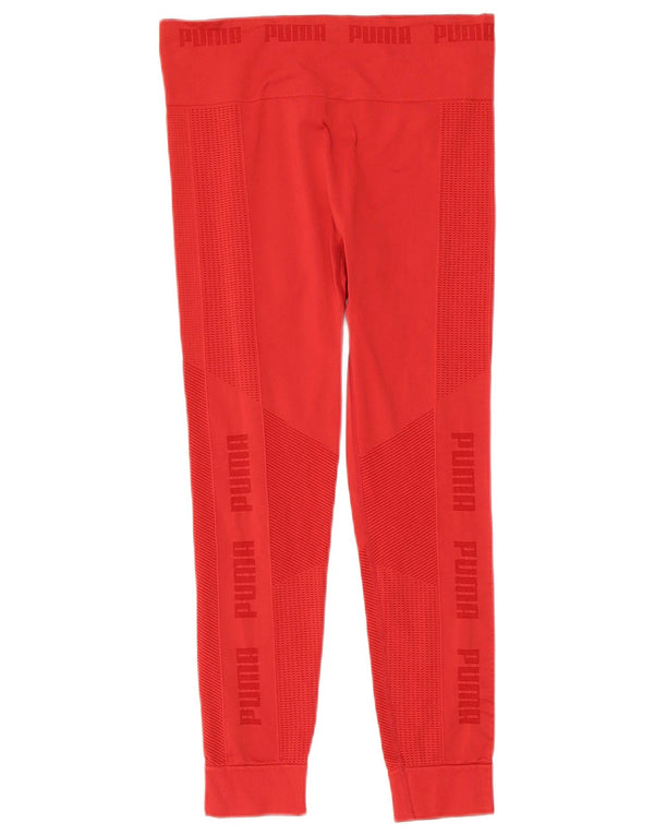 Puma Womens Graphic Capri Leggings Reino Unido 14 Médio Vermelho Nylon