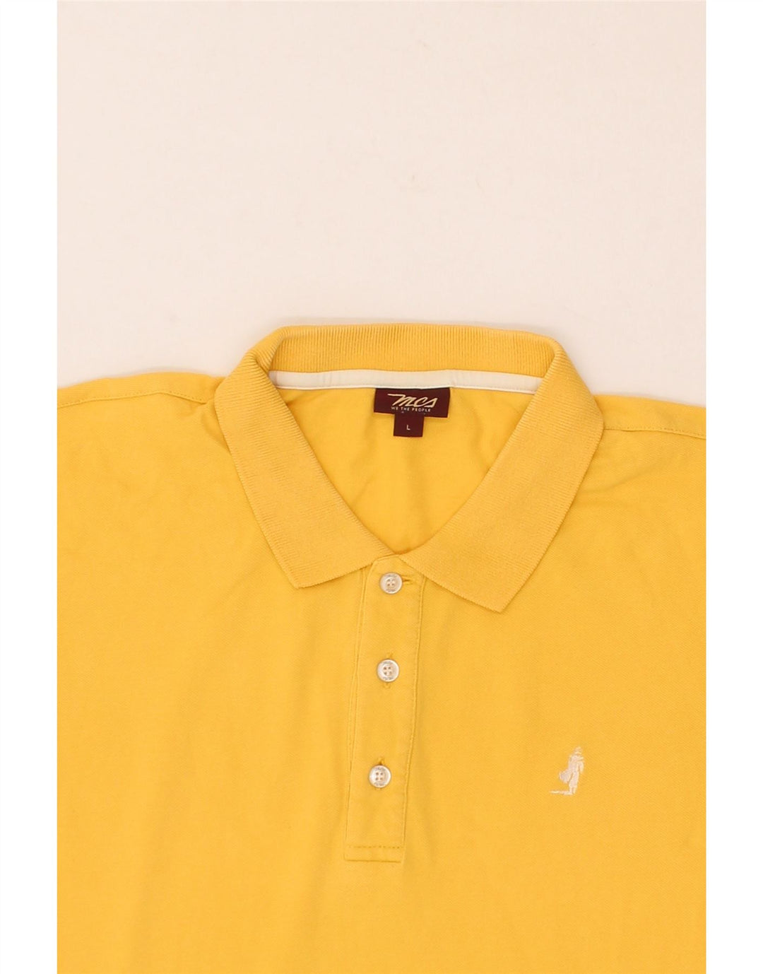 MARLBORO CLASSICS Mens Polo Shirt Large Yellow Cotton Vintage Marlboro Classics and Second-Hand Marlboro Classics from Messina Hembry 
