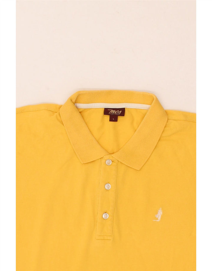 MARLBORO CLASSICS Mens Polo Shirt Large Yellow Cotton Vintage Marlboro Classics and Second-Hand Marlboro Classics from Messina Hembry 