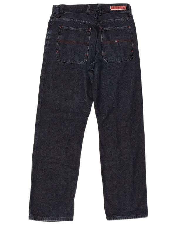 Jeans retos masculinos Tommy Hilfiger W32 L32 algodão azul marinho