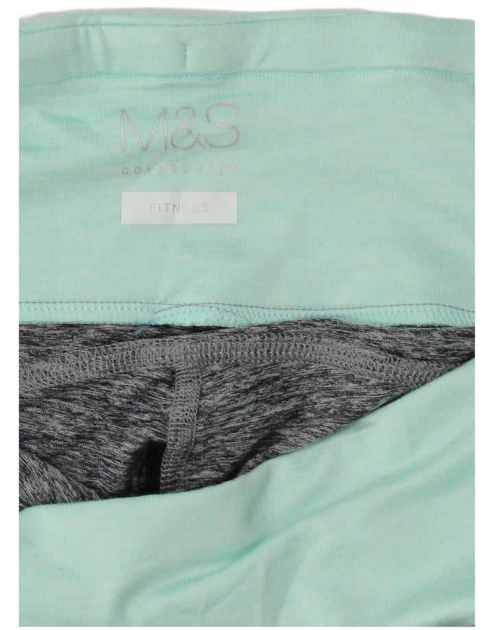Leggings capri femininas Marks & Spencer Reino Unido 14 bloco colorido cinza médio