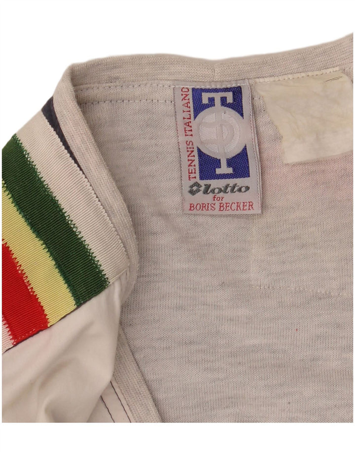 Lotto masculino gráfico sem mangas agasalho jaqueta grande bloco colorido branco