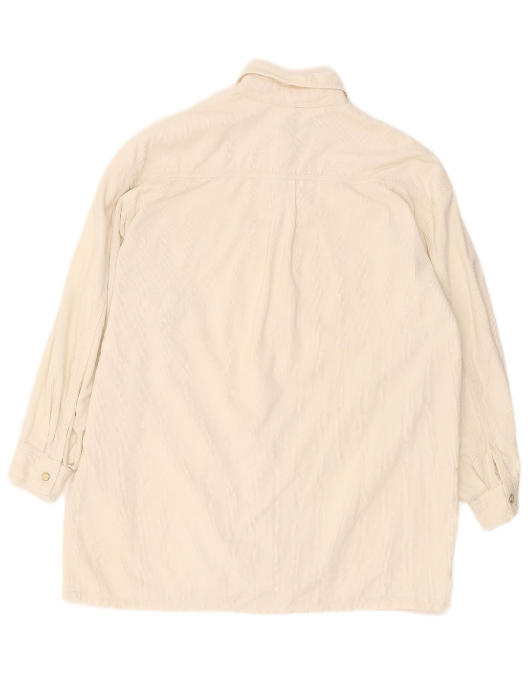 Camisa feminina grande de veludo STACCATO UK 10 pequena algodão off white