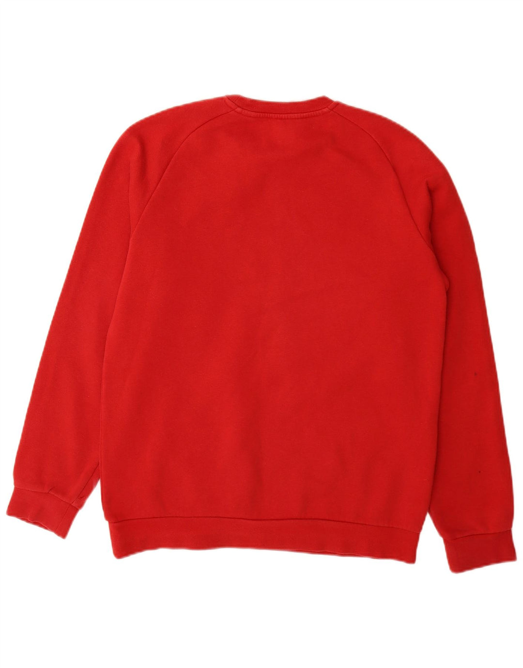 ADIDAS Menino Suéter Jumper 15-16 Anos Vermelho Algodão