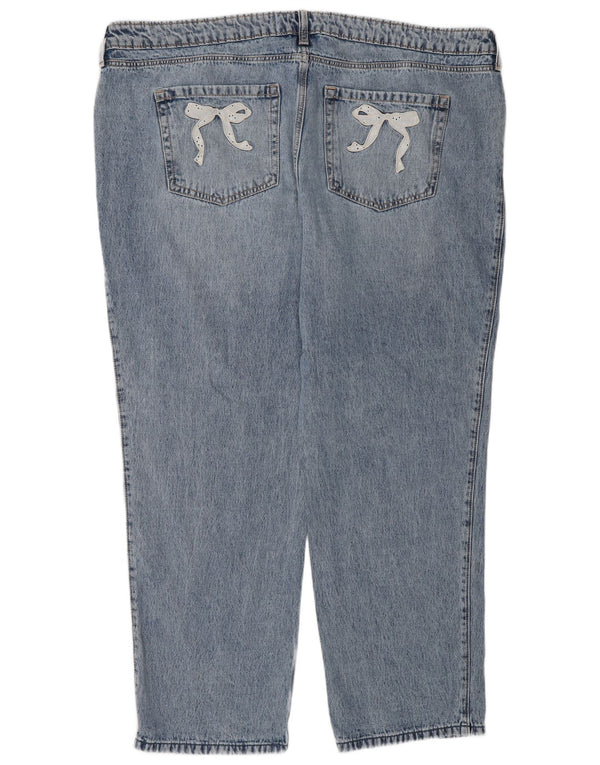 Calça jeans feminina Hollister cintura baixa solta EUA 20 3XL W35 L31 algodão azul