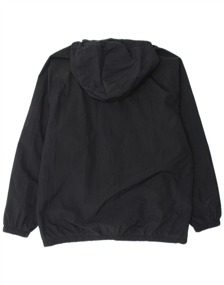 Jaqueta de chuva masculina com capuz Nike UK 42 XL preto nylon