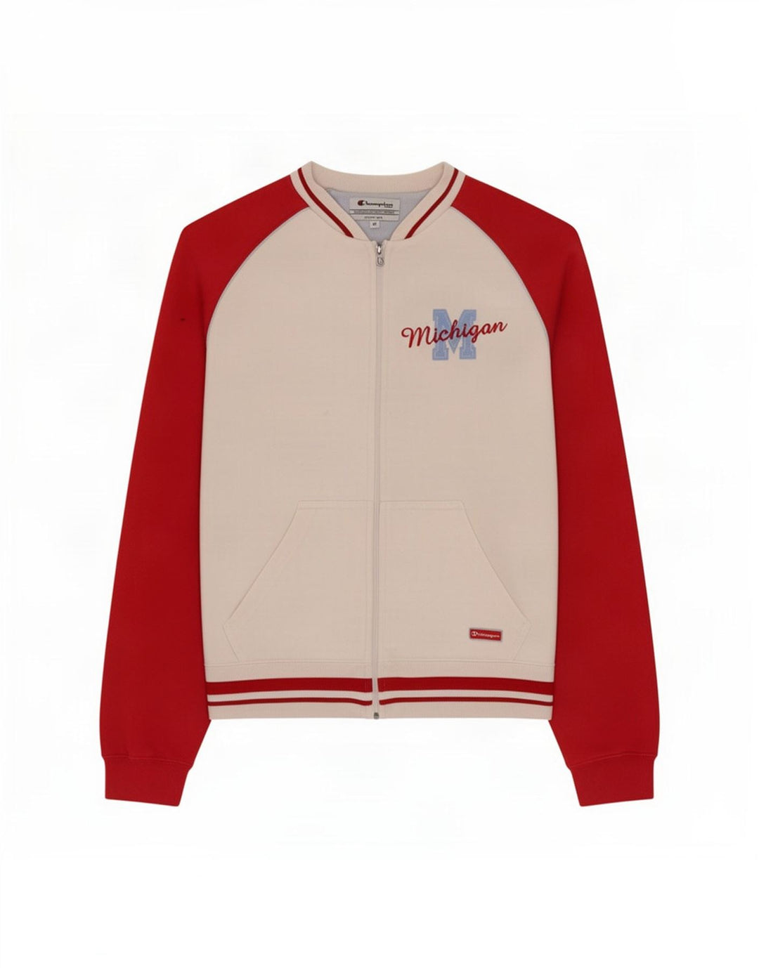 Jaqueta feminina Champion Michigan Tracksuit Top UK 12 Médio Branco