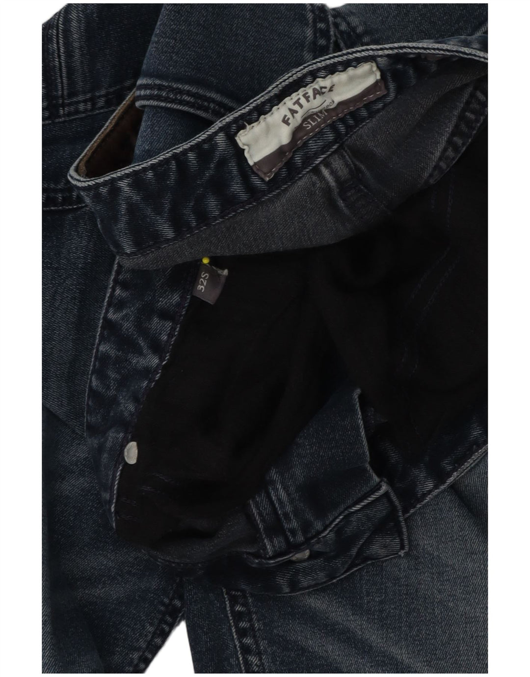 Fat Face Mens Straight Slim Jeans W32 L28 Algodão Azul