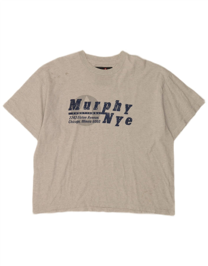 Camiseta gráfica masculina Murphy & Nye Top XL algodão cinza