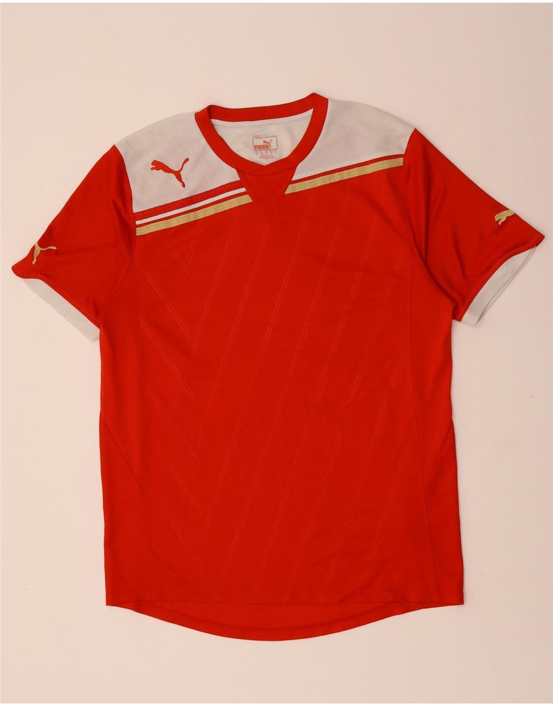 Camiseta masculina PUMA Top Medium Red Colourblock