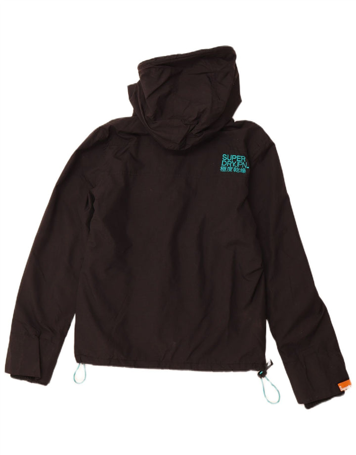Jaqueta corta-vento feminina SUPERDRY The Windcheater UK 14 médio preto
