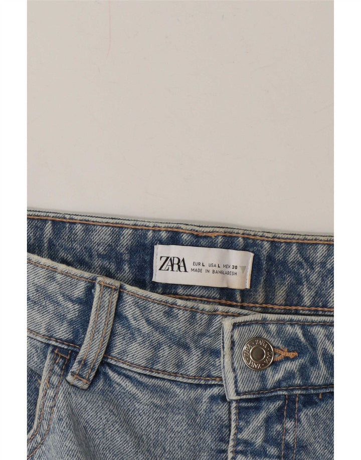 Saia jeans feminina Zara grande W30 azul
