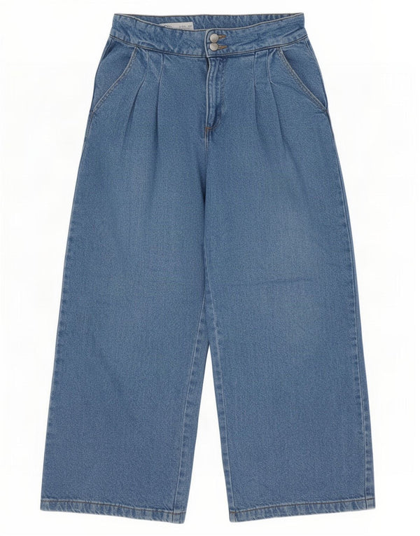 Zara Girls Jeans de perna larga 13-14 anos W26 L28 Azul