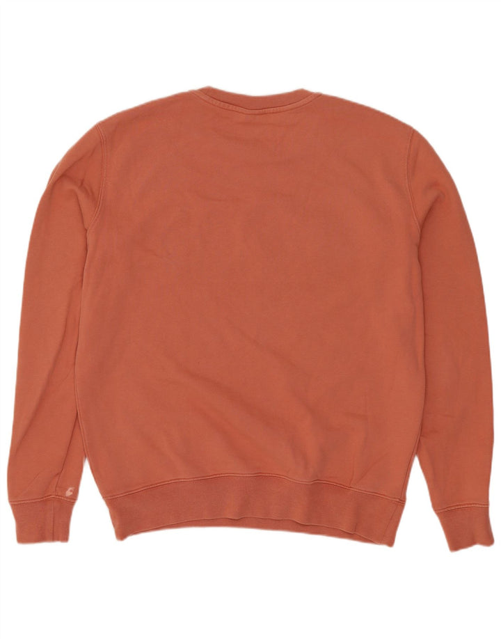 Hugo Boss moletom gráfico feminino jumper UK 12 médio laranja