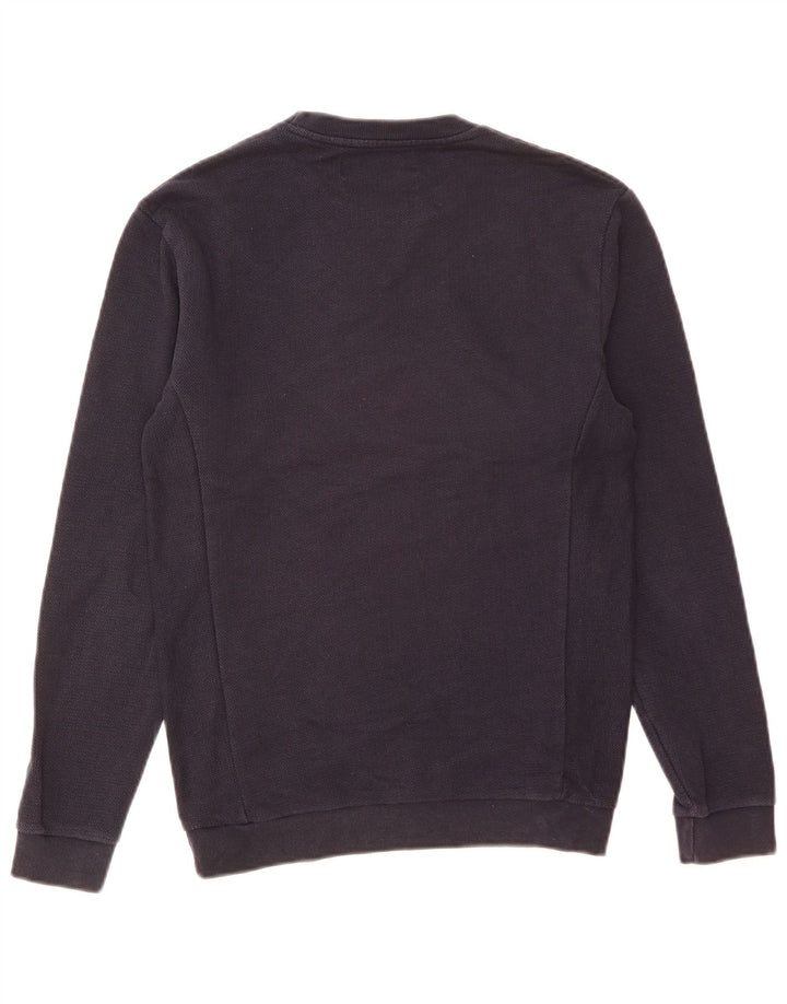 Zara moletom masculino jumper pequeno algodão azul marinho