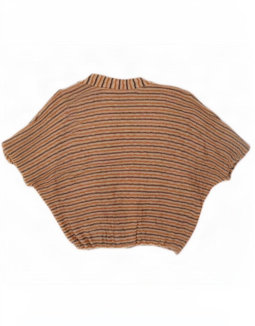 Top Cardigan Feminino Vintage EU 40 Listrado Bege Médio