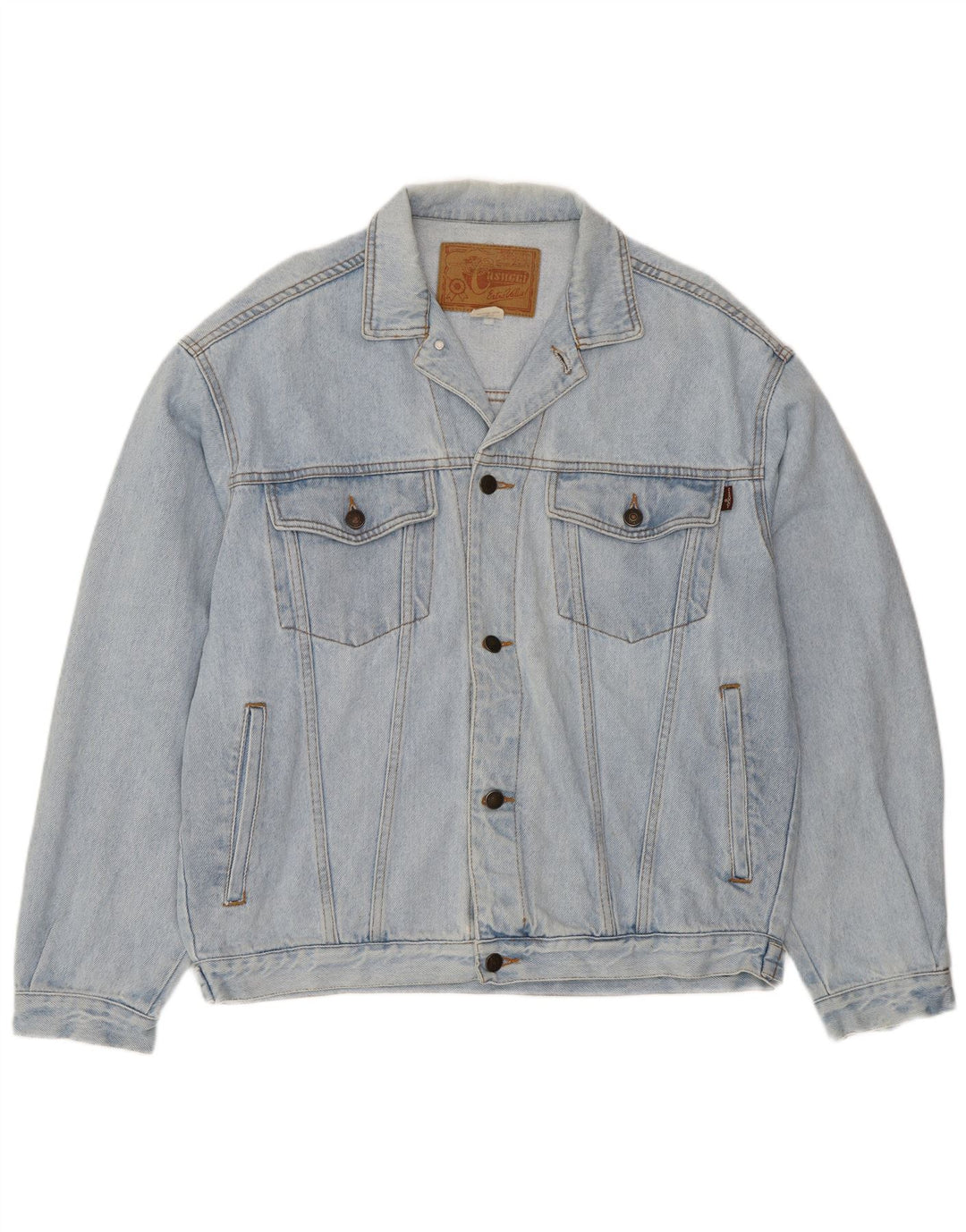 Jaqueta jeans masculina Casucci UK 40 grande algodão azul