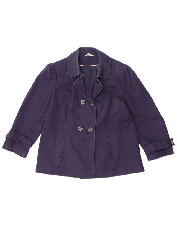 Casaco curto feminino Marks & Spencer Reino Unido 14 médio azul marinho