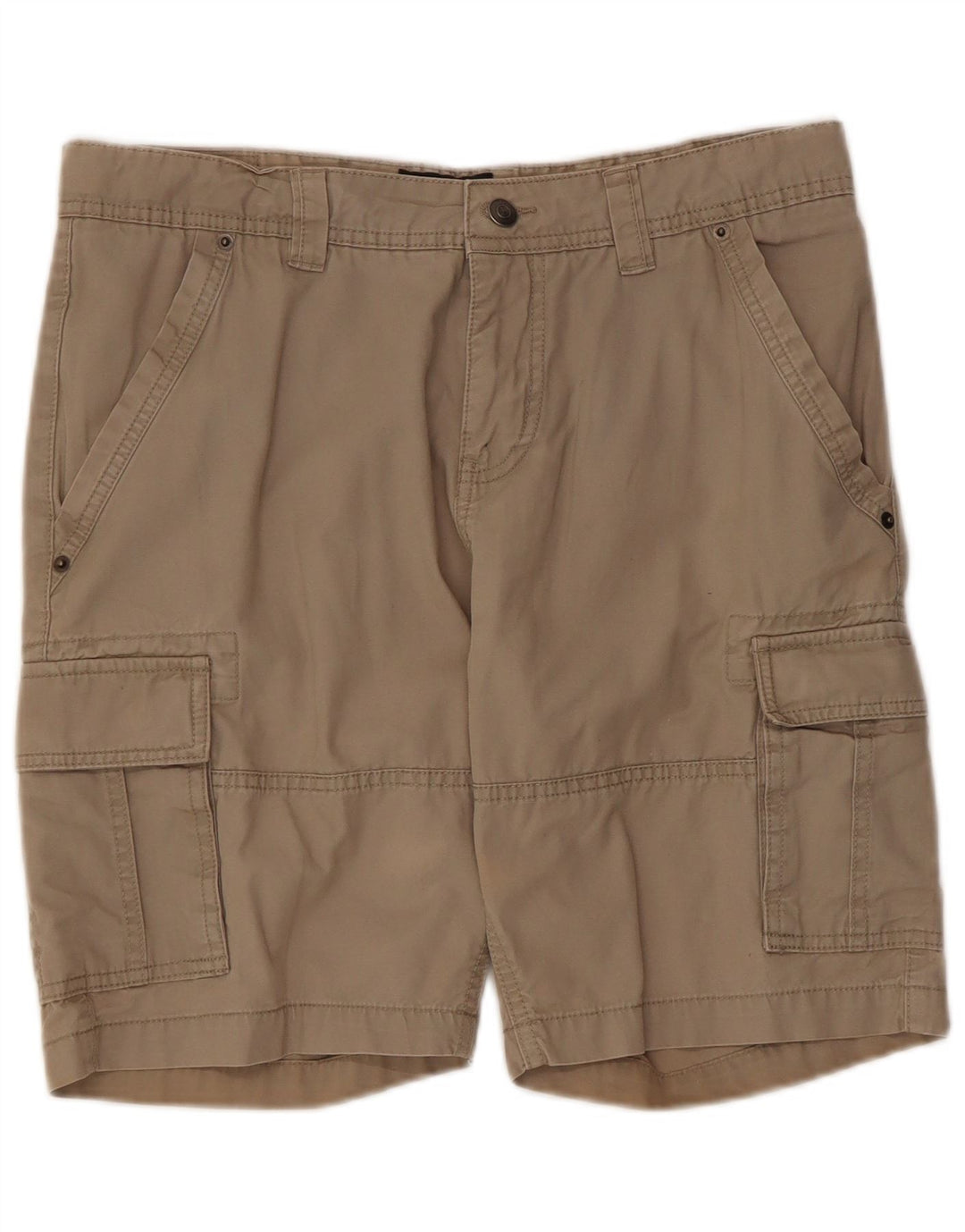 Shorts cargo masculino de ajuste regular da Dack IT 48 médio W32 algodão bege