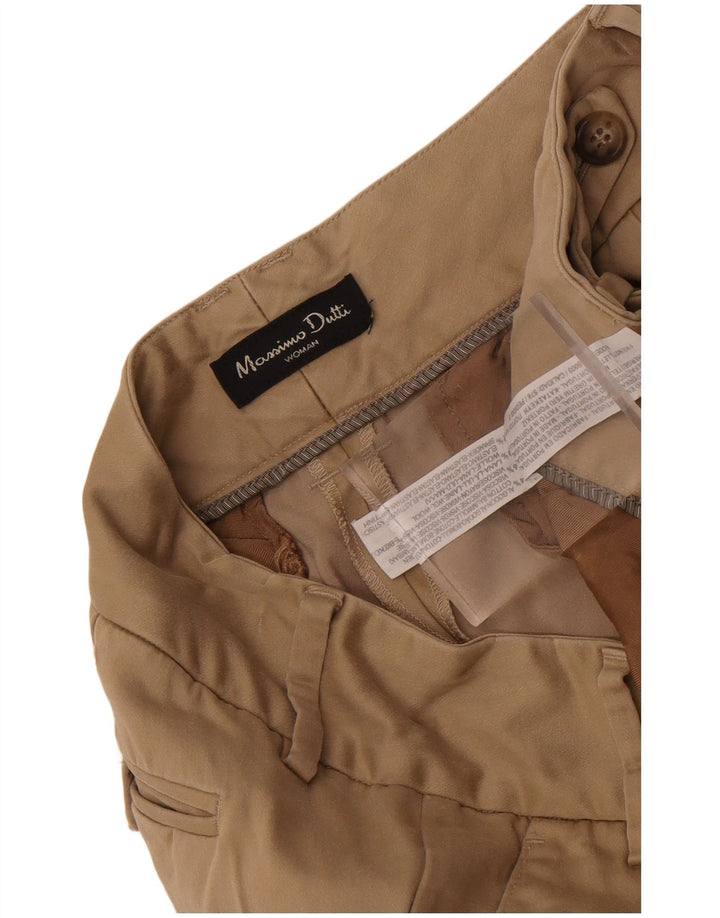 Calça Chino Reta Mulher Massimo Dutti EU 40 Médio W30 L30 Bege
