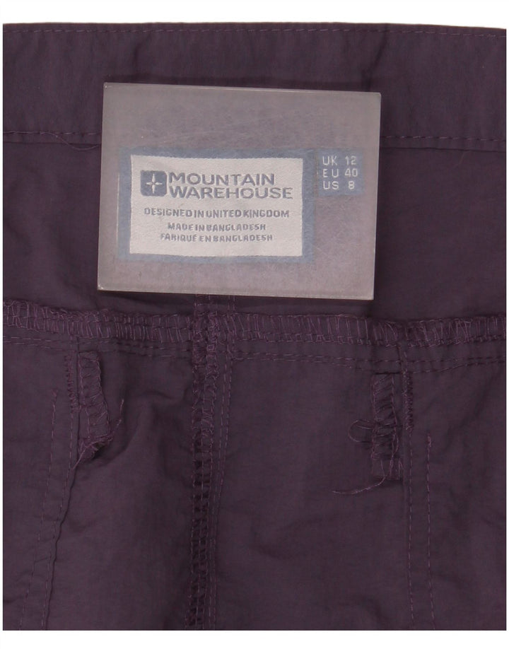 Shorts cargo feminino Mountain Warehouse UK 12 médio W32 roxo