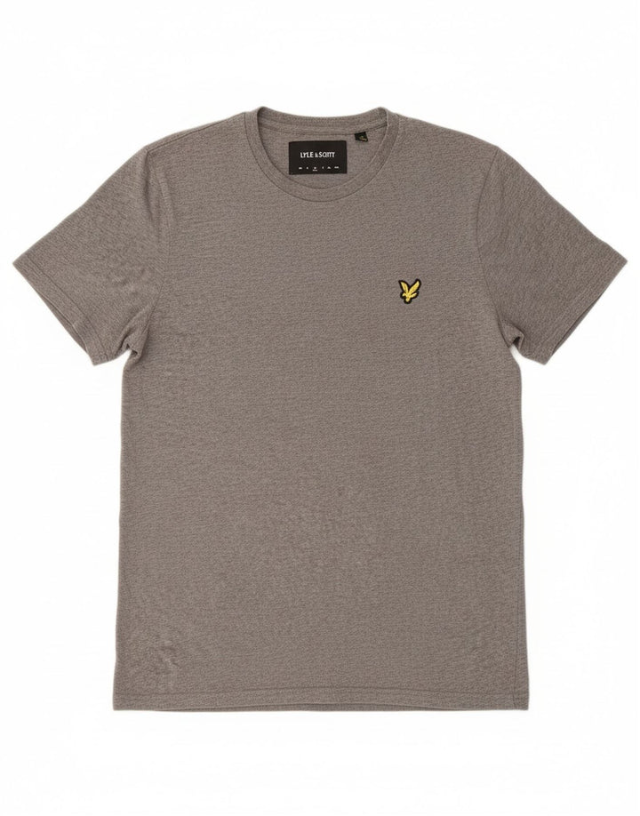 Camiseta masculina LYLE & SCOTT Top cinza médio algodão
