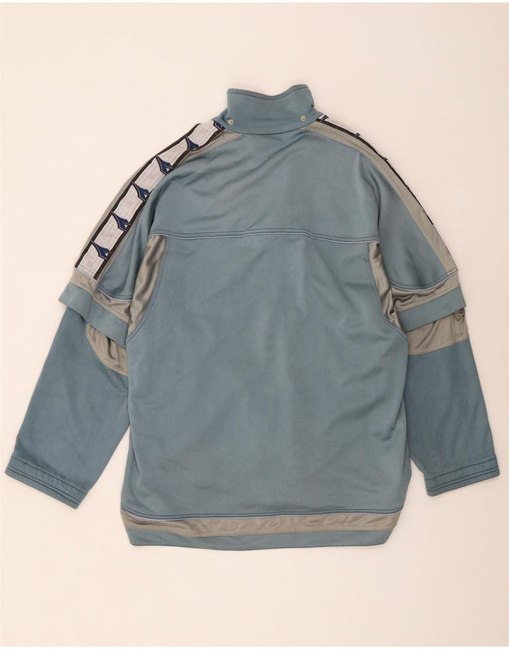 Diadora Mens Graphic Tracksuit Top Jacket Grande Bloco Colorido Azul