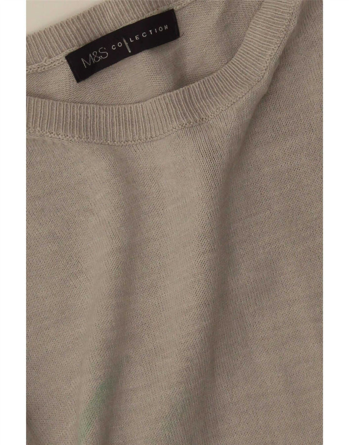 Suéter masculino Marks & Spencer com gola canoa XS colorido bloco colorido