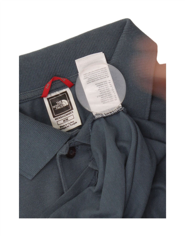 Camisa polo masculina The North Face algodão azul médio