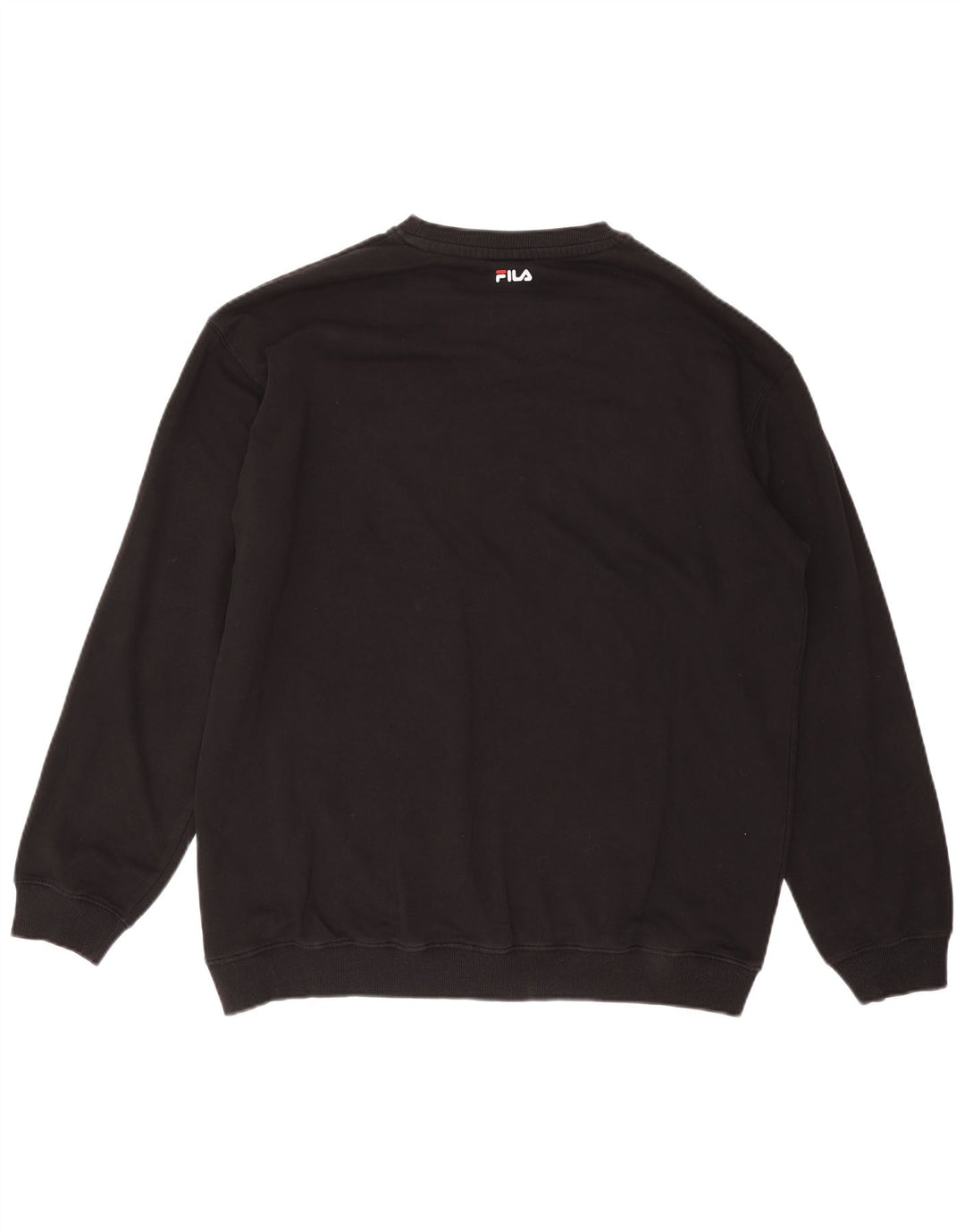FILA Mens Graphic Sweatshirt Jumper Large Black Cotton