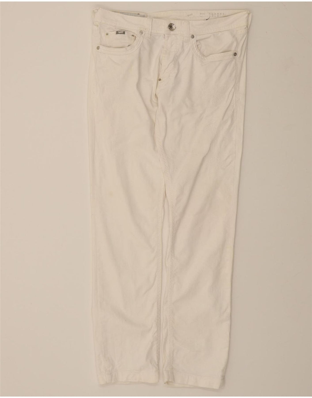 GAS Mens Straight Jeans W32 L30 White Cotton Vintage Gas and Second-Hand Gas from Messina Hembry 