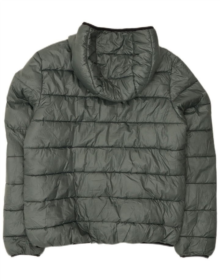 Jaqueta feminina acolchoada com capuz Champion UK 20 2XL poliéster verde
