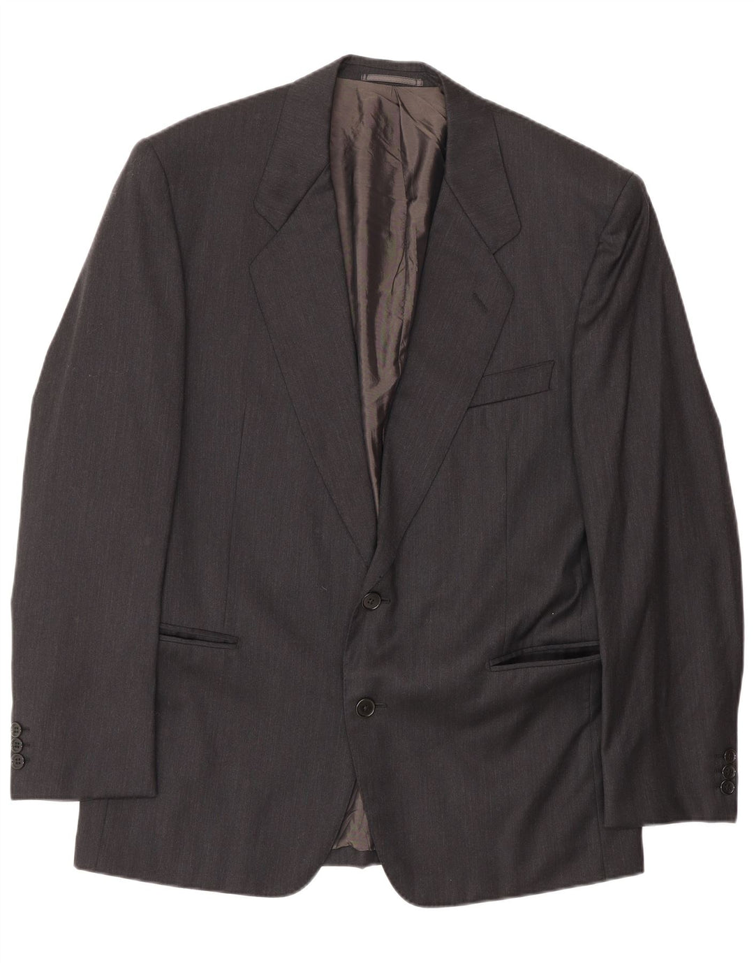 Jaqueta blazer masculina de 2 botões Gianfranco Ferre IT 50 grande lã cinza