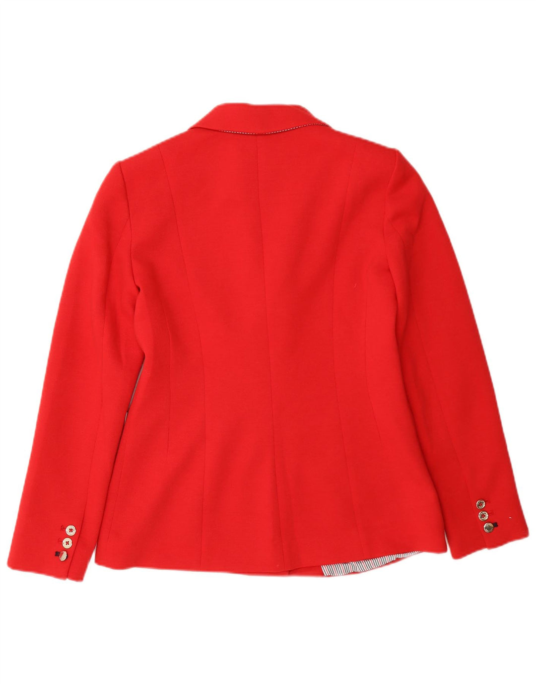 Jaqueta blazer feminina Tommy Hilfiger com peito duplo EUA 2 XS poliéster vermelho