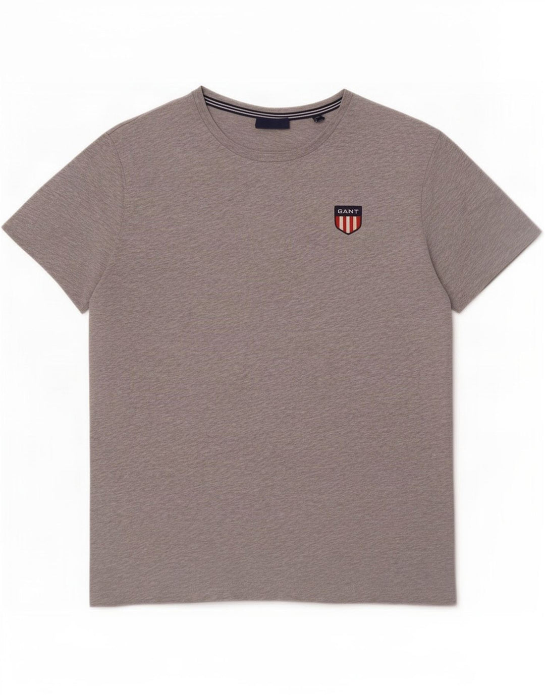 Camiseta masculina Gant algodão manchado cinza médio