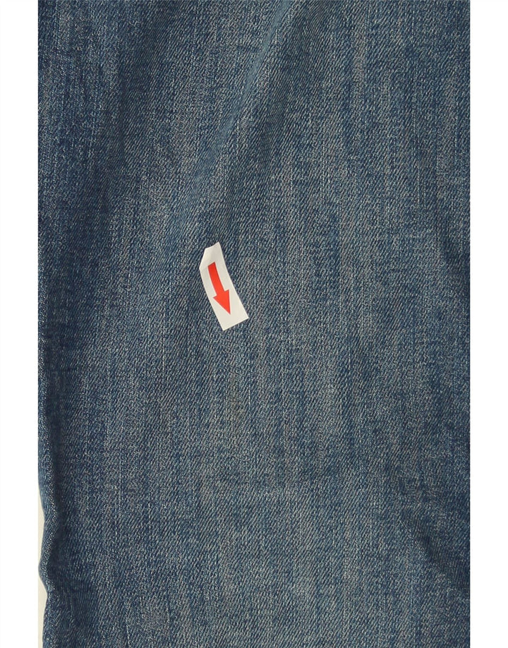 Zara Jeans feminino queimado EU 38 pequeno W28 L33 azul algodão