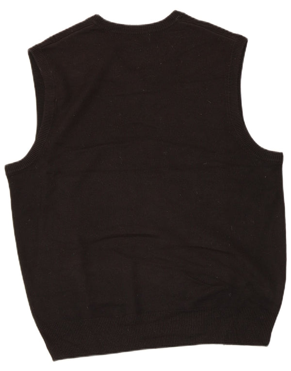 Dockers Mens Vest Tank Top Médio Preto Argyle/Diamante Acrílico