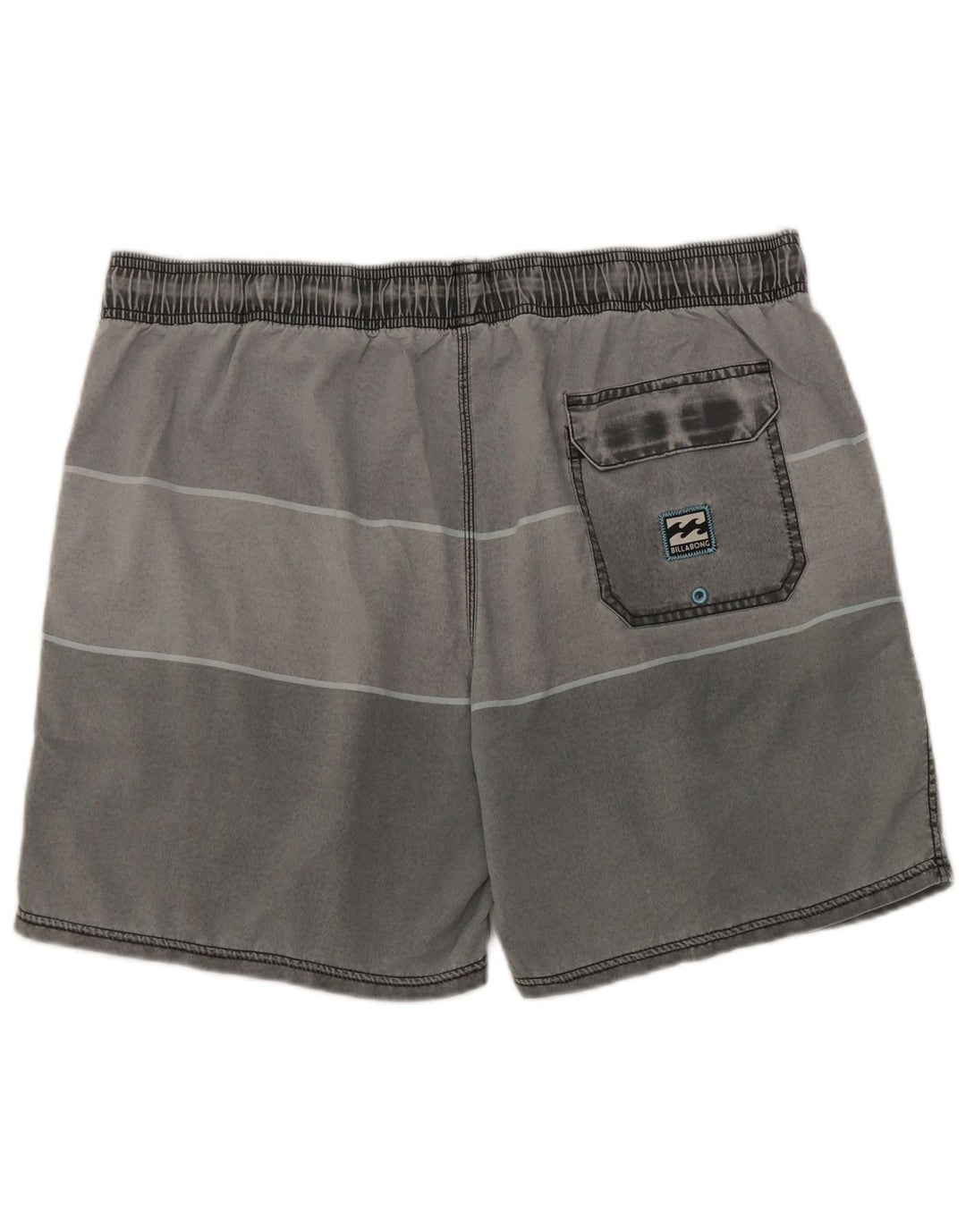 Shorts de natação masculino Billabong XL poliéster listrado cinza