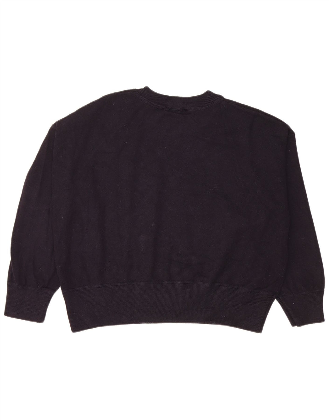 Suéter Zara feminino cropped oversized Reino Unido 16 grande azul marinho viscose