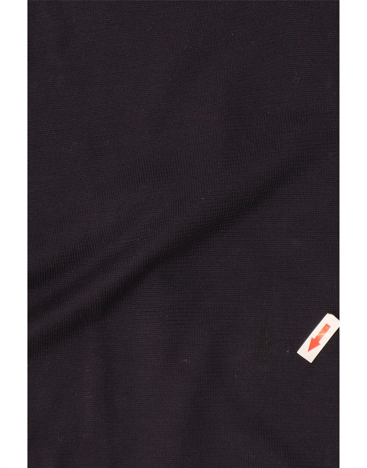 Suéter masculino Dkny com decote em V XL azul marinho seda