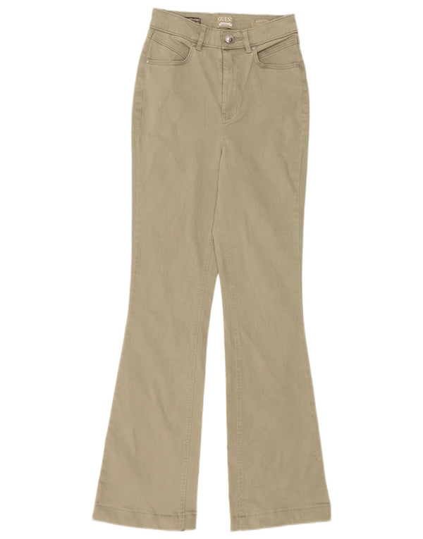 Guess Calça Jeans Feminina Cintura Alta Bootcut W25 L31 Verde