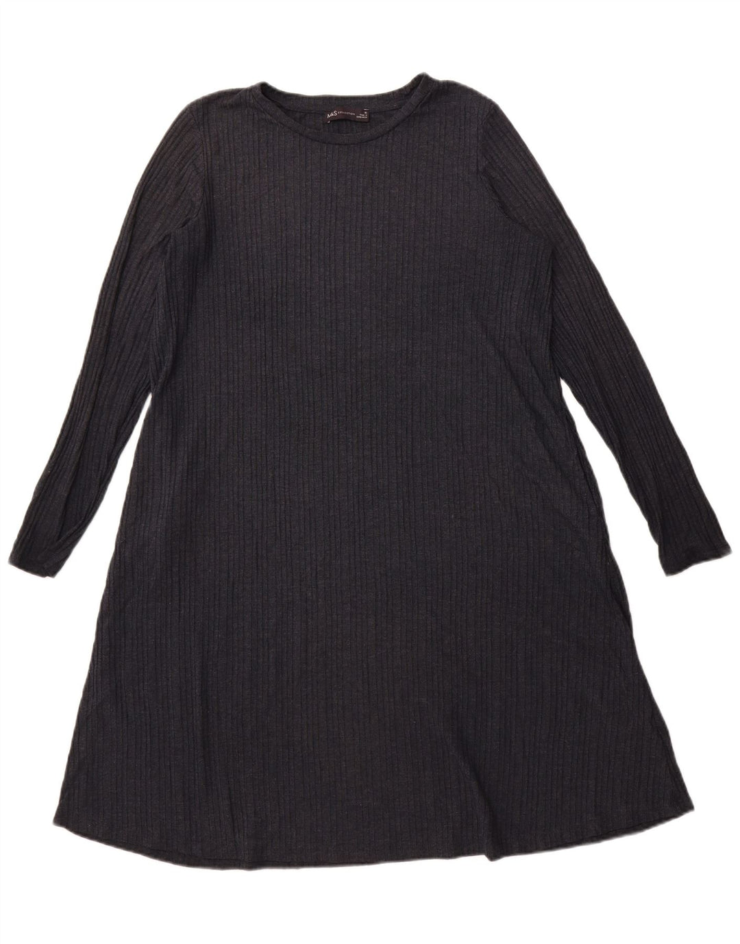 Vestido feminino Marks & Spencer A-Line UK 16 grande poliéster azul marinho