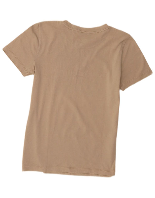 Camiseta feminina Tommy Hilfiger com estampa gráfica UK 6 XS algodão bege