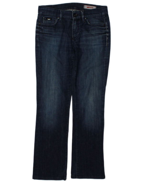 Gas Womens Bootcut Jeans W28 L29 Navy Blue Cotton