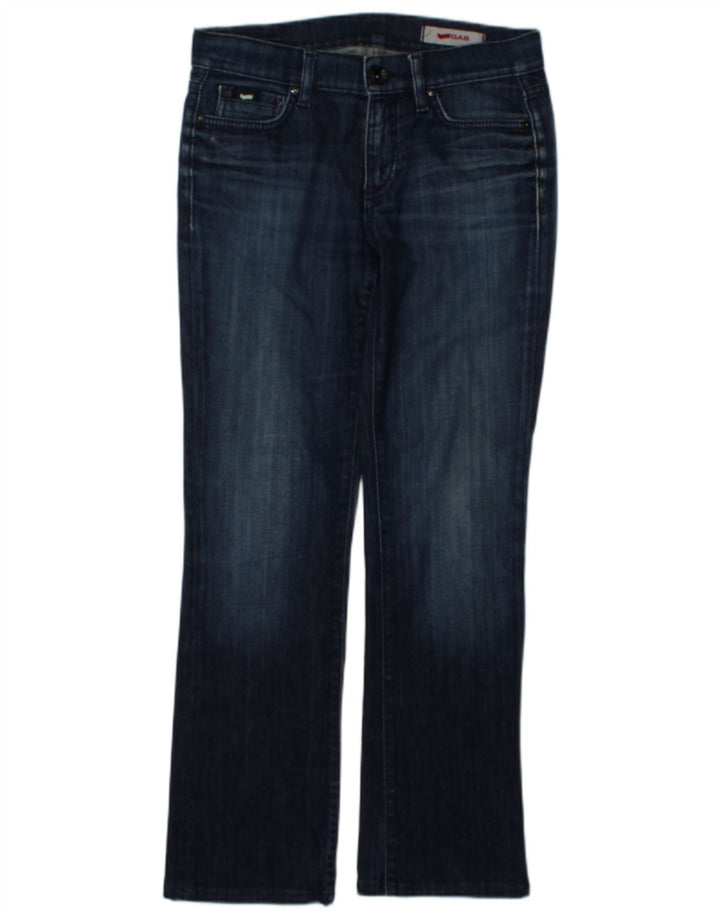 Gas Womens Bootcut Jeans W28 L29 Azul Marinho Algodão
